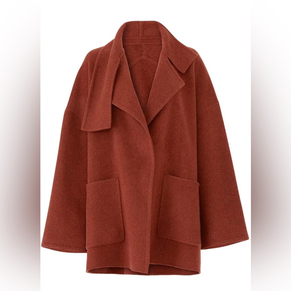 VINCE Luxe Oversized Wool Blanket Coat in Rust. Size XL. VGUC. - Picture 4 of 6